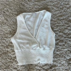 Open front white tank